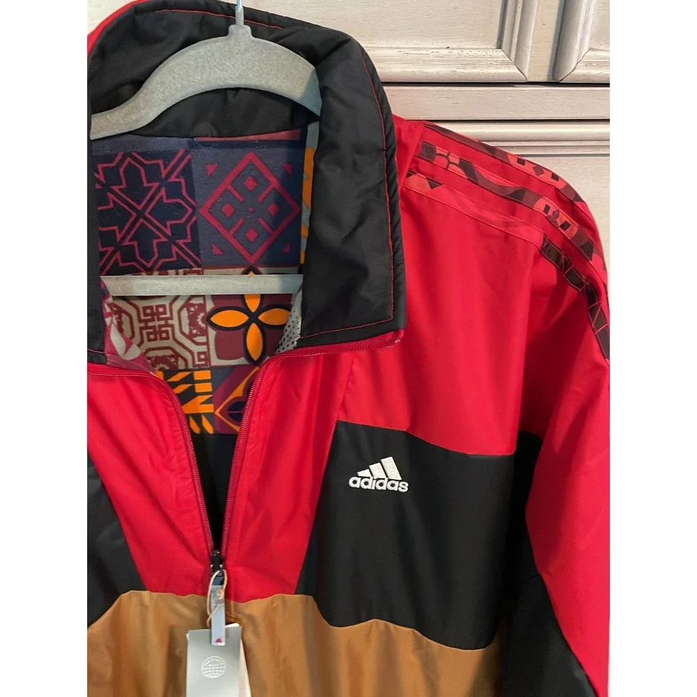 adidas Men's CNY Reversible Woven Jacket - Red nwt large